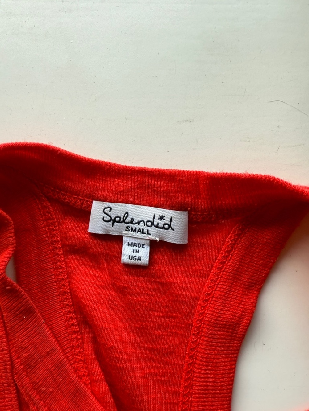 Splendid Vibrant Red Ribbed Tank